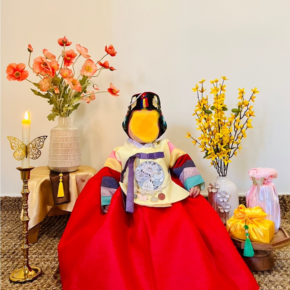 Korean Hanbok Set - baby girl’s first birthday dress